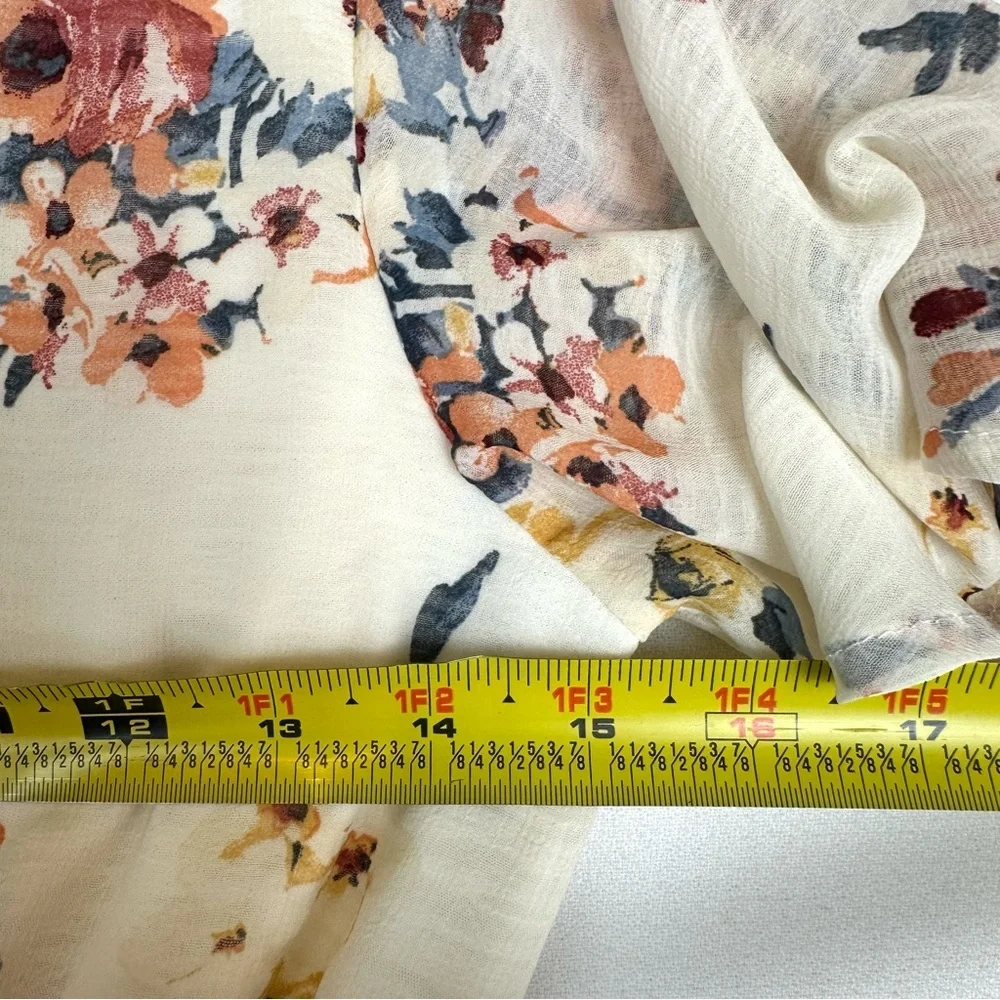 Sadie & Sage Floral Chiffon  Flutter Sleeve Split Leg Maxi Dress Cottagecore - Picture 7 of 8